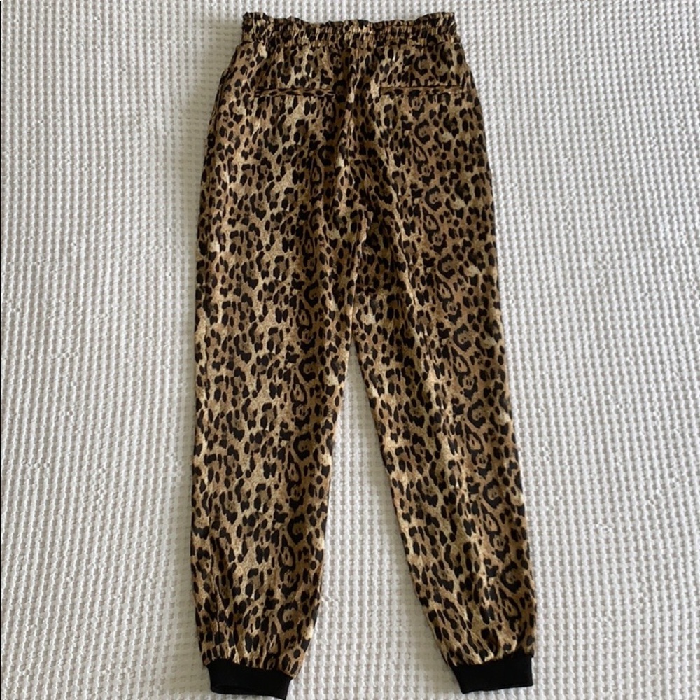Zara Basics Leopard Print Jogger Style Trousers - image 3